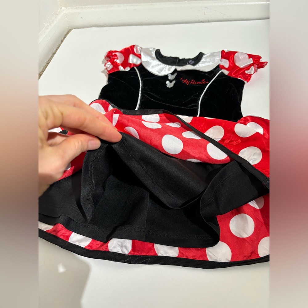 Minnie Mouse dress Disney baby kids 12-18 months red white‎ polka dots - Picture 7 of 12